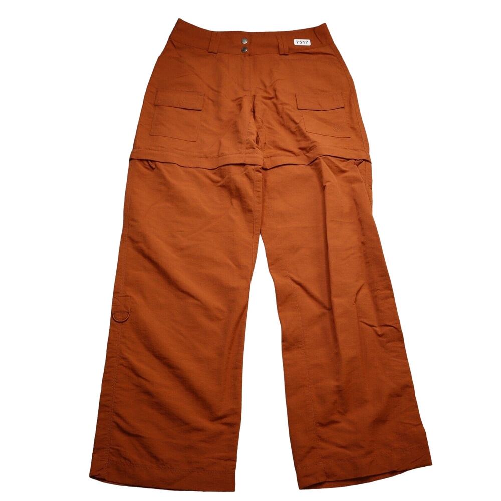 Magellan Pants Womens 4 Red Orange Convertible Shorts Zip Athletic Performance